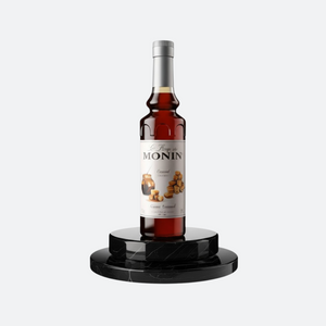 Monin Premium Caramel Syrup 700ml | Caramel Syrup for Coffee and Cocktail Flavouring + Monin Pump