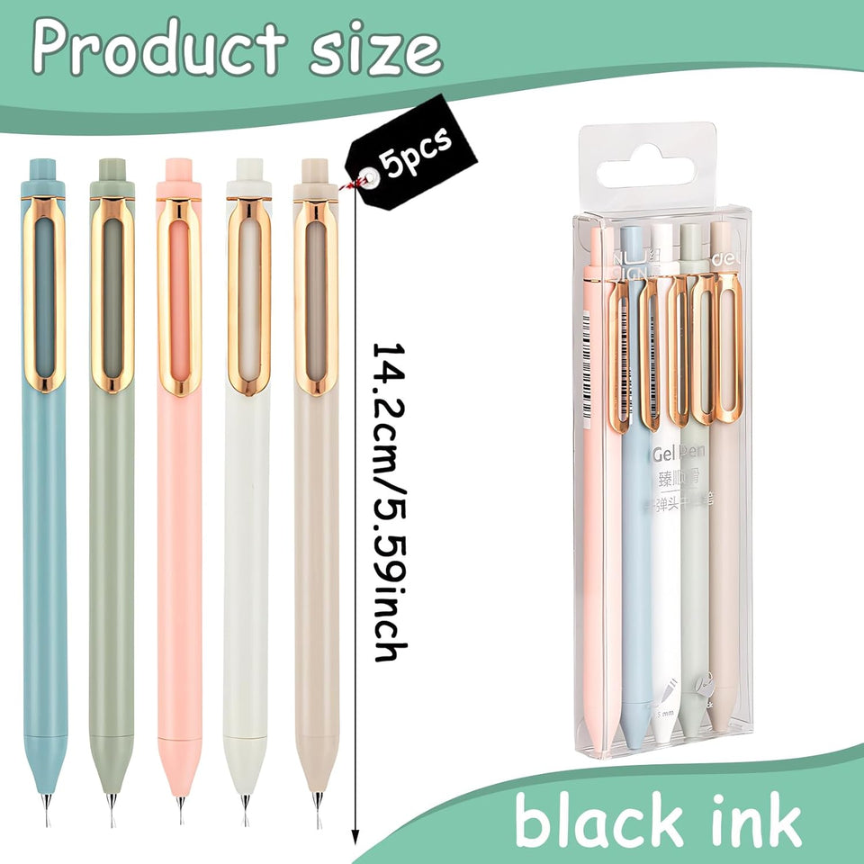 Gsedaox Smooth Writing Pens – 5 Pack – Fine Point