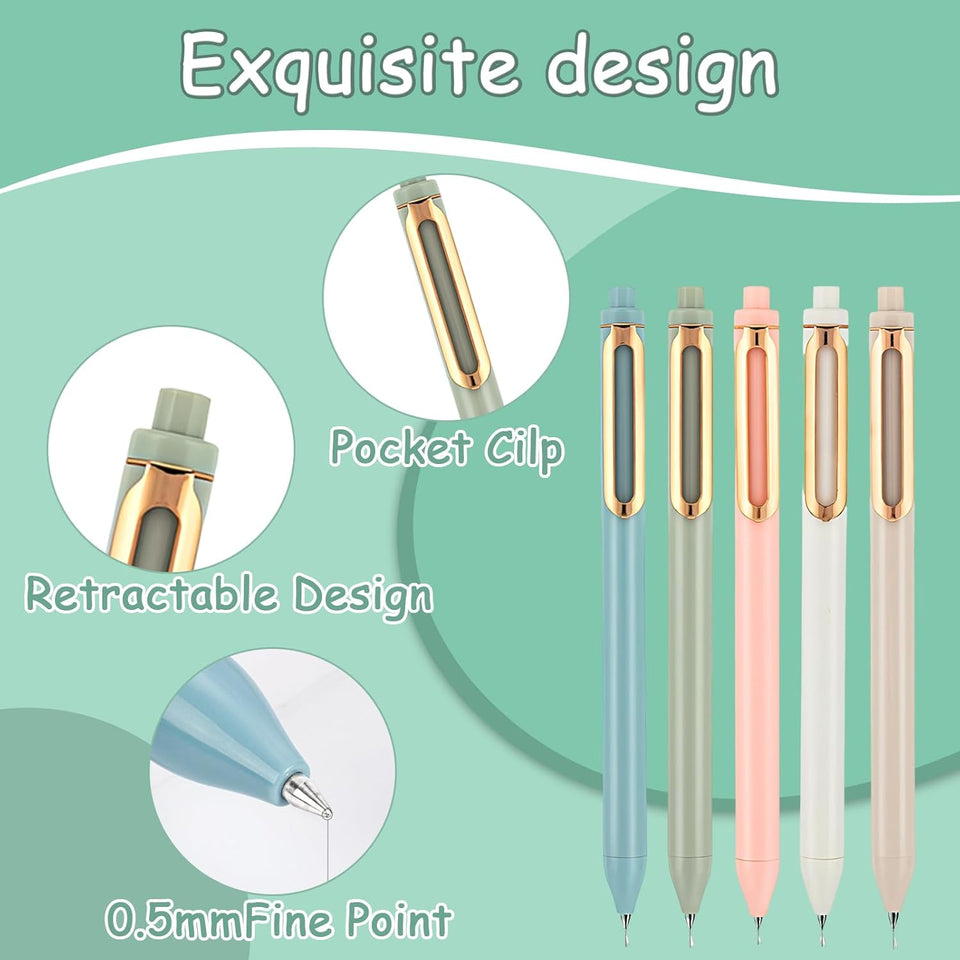 Gsedaox Smooth Writing Pens – 5 Pack – Fine Point