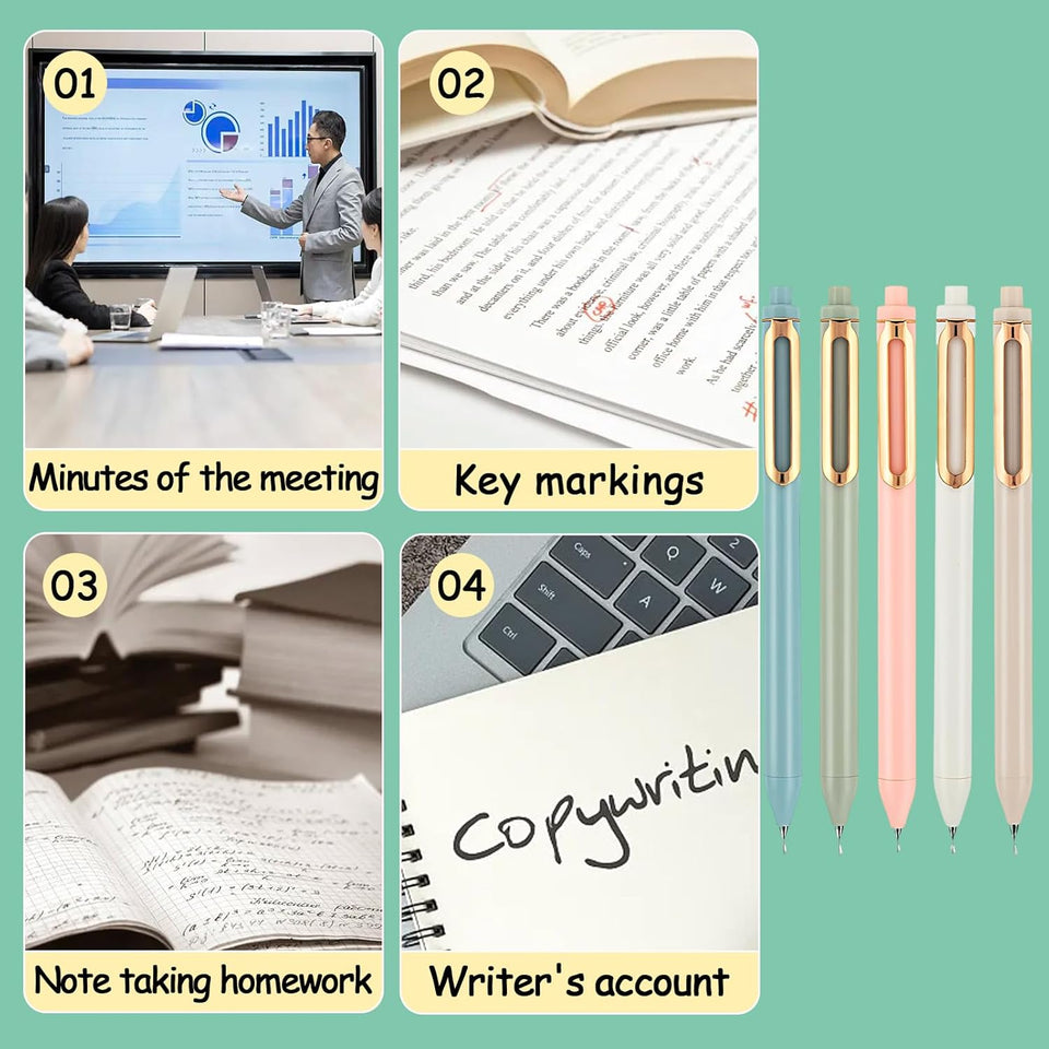 Gsedaox Smooth Writing Pens – 5 Pack – Fine Point
