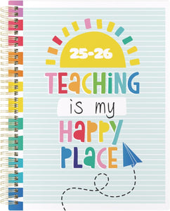 Teacher Planner 2025-2026 A4 Academic Diary, Jul. 2025 - Jun. 2026,8.5" x 11",Mid Year Teacher Diary, Plan Book with Pocket Folder, Color Tabs