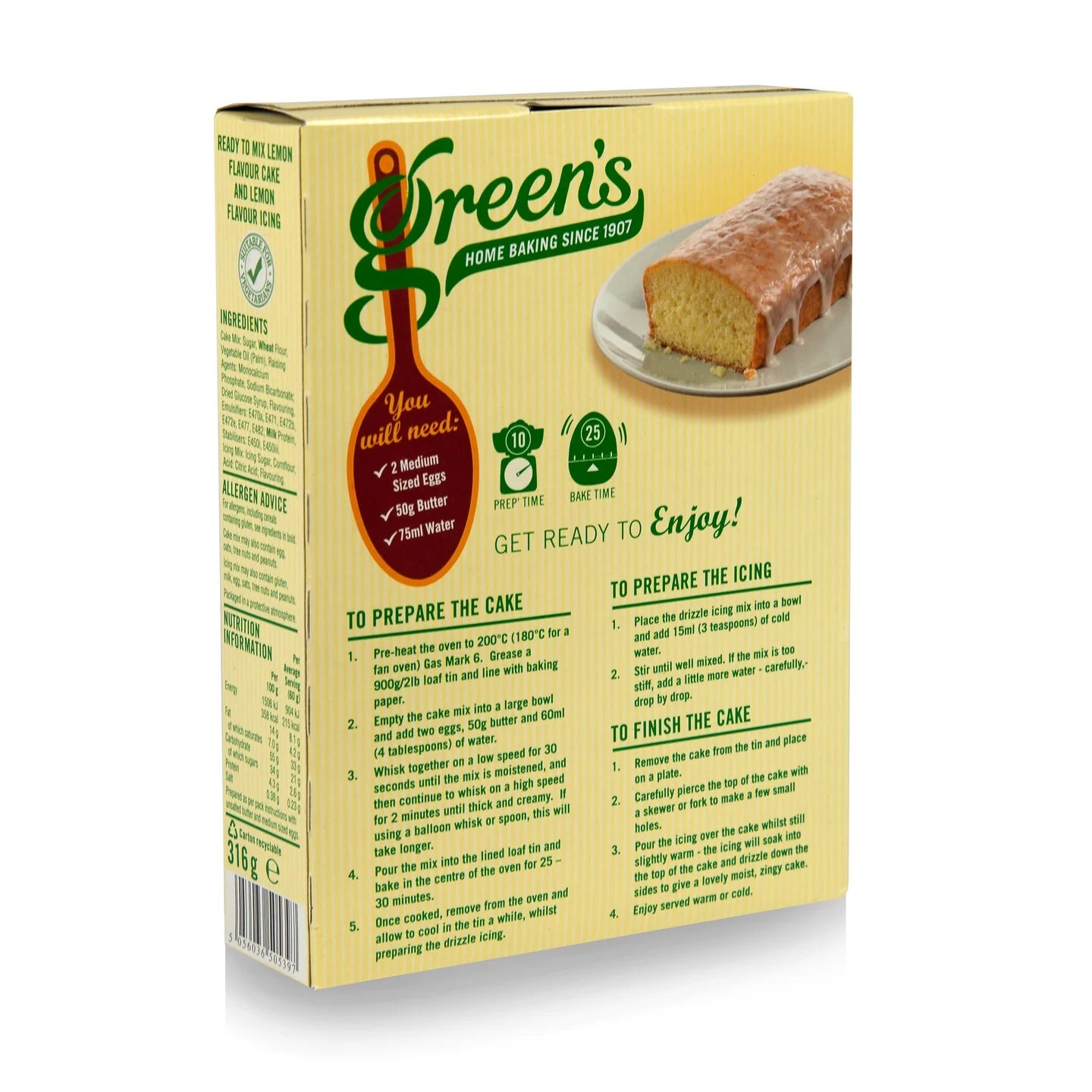 Lemon Drizzle Cake and Icing Mix 316g