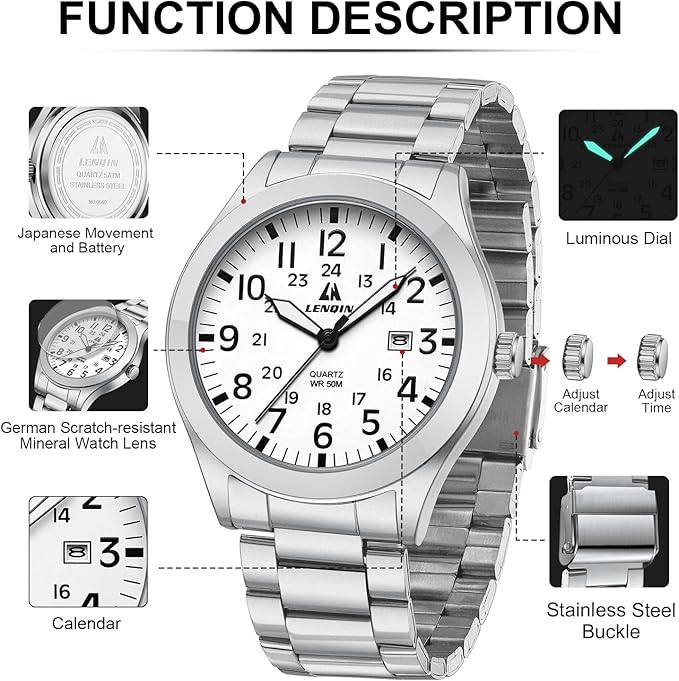 LN LENQIN Waterproof Nylon Watch
