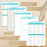 Teacher Planner 2025-2026 - A4 Academic Diary 2025-2026 from Aug. 2025 to Jul. 2026, Week to View Teacher Planner, Monthly tabs, Inspirational Quotes & Graph Paper Pages