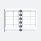 Teacher Planner 2025-2026 A5 size by Pirongs | 6 Lesson Planner for Teachers | Page a day | Undated, Hardback, Wiro-bound Teachers Planner - Polka Party