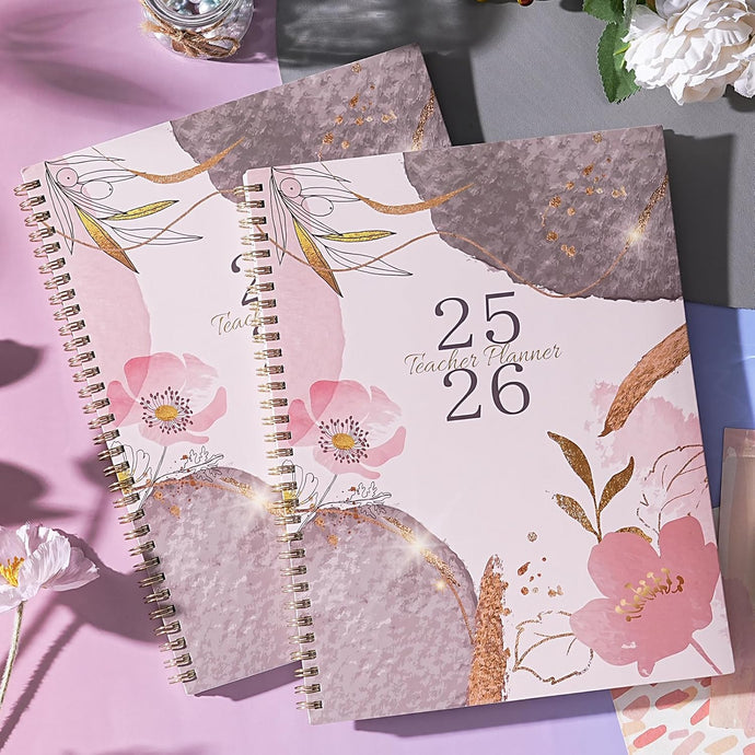 Teacher Planner 2025-2026 - Week to View Teacher Planner from Aug. 2025 to Jul. 2026, Academic Diary 2025-2026, Lesson Plan Book for Teacher, Pink