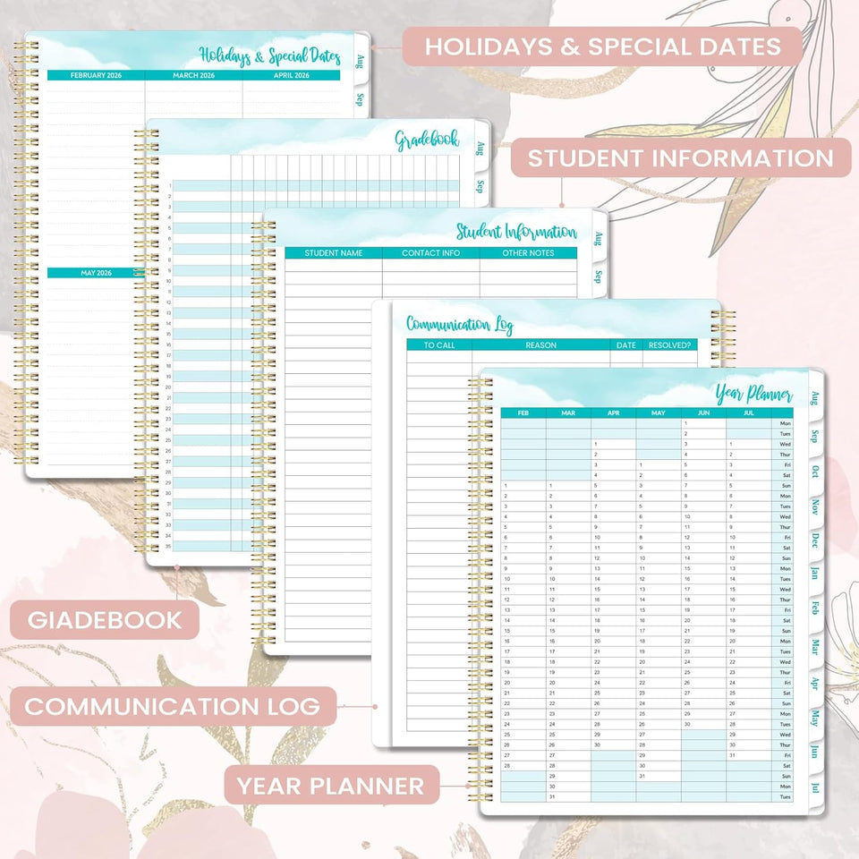 Teacher Planner 2025-2026 - Week to View Teacher Planner from Aug. 2025 to Jul. 2026, Academic Diary 2025-2026, Lesson Plan Book for Teacher, Pink