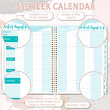Teacher Planner 2025-2026 - Week to View Teacher Planner from Aug. 2025 to Jul. 2026, Academic Diary 2025-2026, Lesson Plan Book for Teacher, Pink