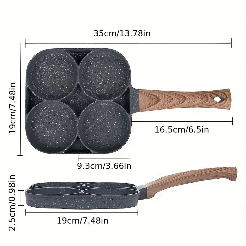 EggMaster™ 4-Hole Pan – Quick, Even Cooking