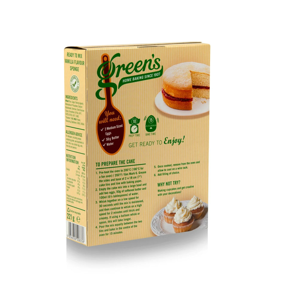 Green's Vanilla Sponge 221g