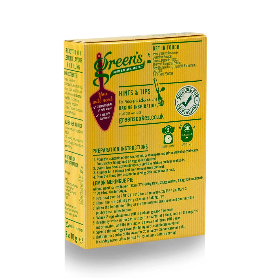 Green's Lemon Pie Filling Mix 140g