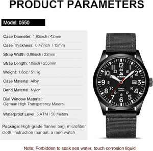 LN LENQIN Tactical Waterproof Men’s Watch