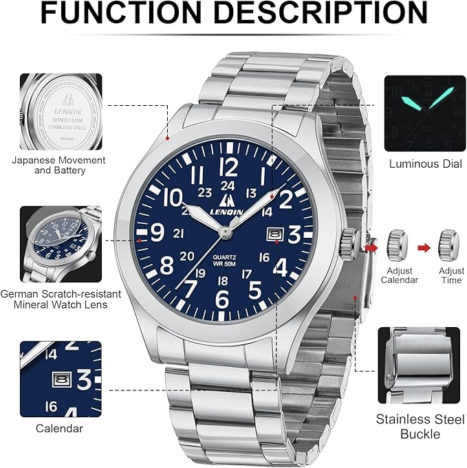 LN LENQIN Waterproof Tactical Wristwatch
