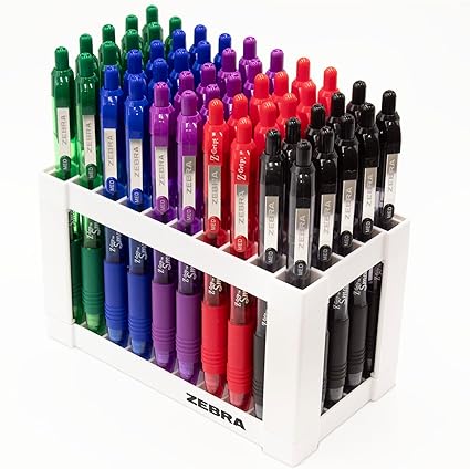 Zebra Z-Grip Retractable Pens – 50 Colors – 1.0mm