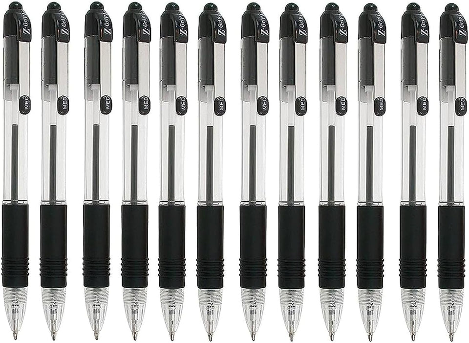 Z-Grip Retractable Ballpoint Pen - Economy Pack of 40 - Black
