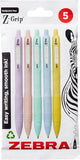 Zebra Z-Grip Smooth Pens – 5pk – Black Ink, 1.0mm