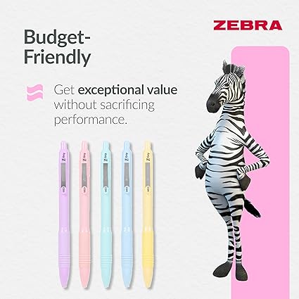 Zebra Z-Grip Smooth Pens – 5pk – Black Ink, 1.0mm