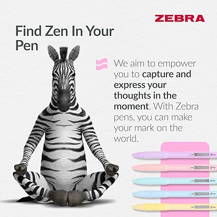 Zebra Z-Grip Smooth Pens – 5pk – Black Ink, 1.0mm