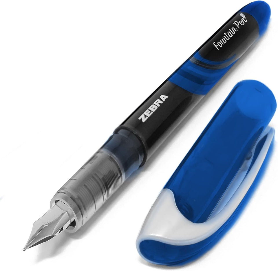 Zebra Fuente - Disposable Fountain Pen - One of Each Coloured Ink - Pack of 7
