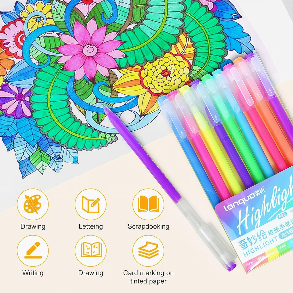 Laconile Gel Pens – 0.65mm – 19-Pack for Colouring & DIY