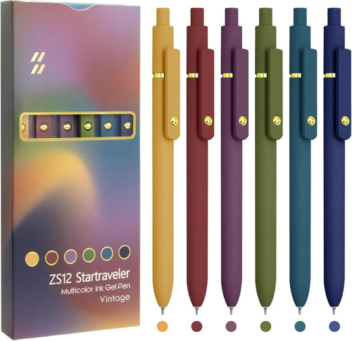 UIXJODO Gel Pens – 6 Pack – Gold Vintage – 0.5mm