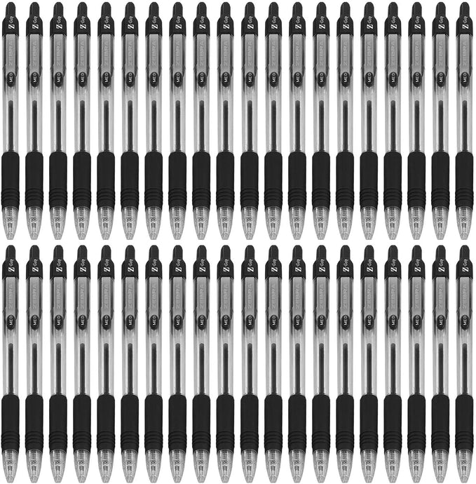 Z-Grip Retractable Ballpoint Pen - Economy Pack of 40 - Black