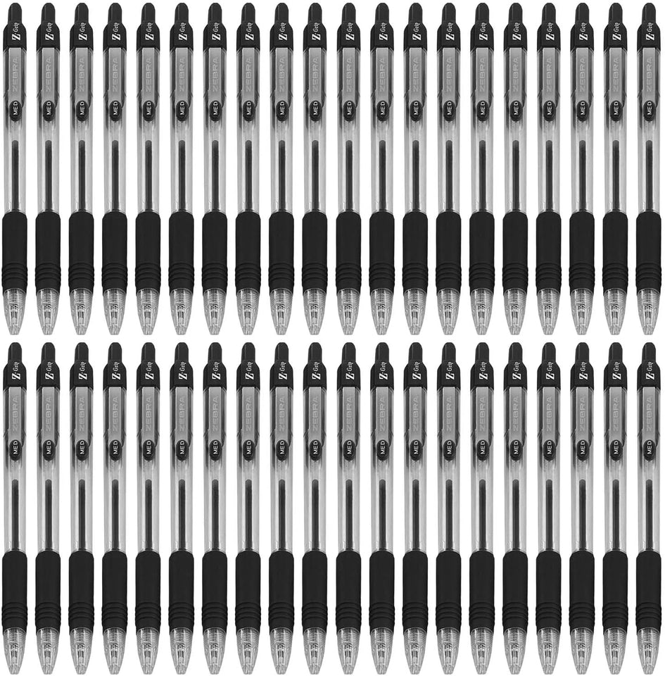 Z-Grip Retractable Ballpoint Pen - Economy Pack of 40 - Black
